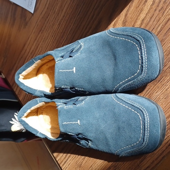 Naturalizer French Loafers Shoes Women’s Size 8M Flat Slip On Blue Suede. - Picture 1 of 6